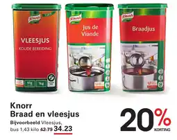 Sligro Knorr Braad en vleesjus aanbieding