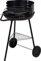 Bol.com Barbecue - BBQ - Rond - Half open - Verrijdbaar - 415x70x415cm - Zwart grijs aanbieding