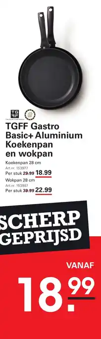 Sligro TGFF Gastro Basic+ Aluminium Koekenpan en wokpan aanbieding
