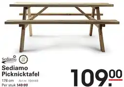 Sligro Sediamo Picknicktafel aanbieding