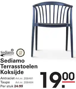 Sligro Sediamo Terrasstoelen Koksijde aanbieding