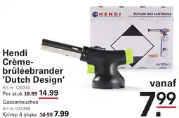 Sligro Hendi Crème-brûlée brander 'Dutch Design' aanbieding