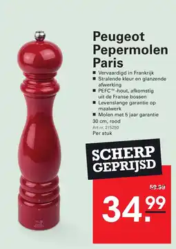 Sligro Peugeot Pepermolen Paris aanbieding