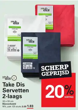 Sligro Take Dis Servetten 2-laags aanbieding