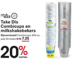 Sligro Take Dis Combicups en milkshakebekers aanbieding