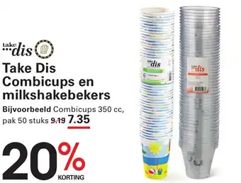 Sligro Take Dis Combicups en milkshakebekers aanbieding