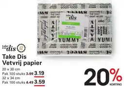 Sligro Take Dis Vetvrij papier aanbieding