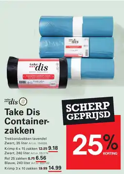 Sligro Take Dis Containerzakken aanbieding