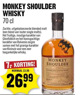 Dirck 3 Monkey shoulder whisky aanbieding
