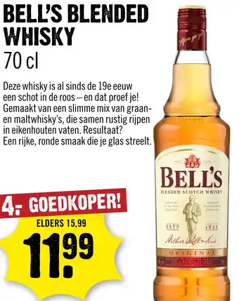 Dirck 3 Bell's blended whisky aanbieding
