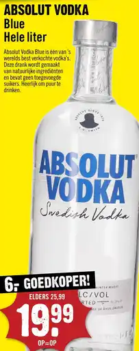 Dirck 3 Absolut vodka Blue aanbieding