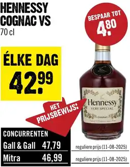 Dirck 3 Hennessy cognac VS aanbieding