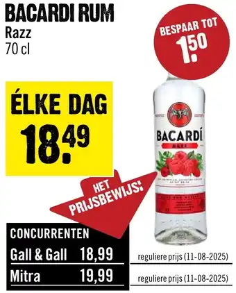 Dirck 3 Bacardi Rum Razz aanbieding