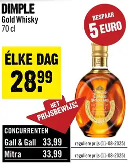 Dirck 3 Dimple Gold Whisky aanbieding