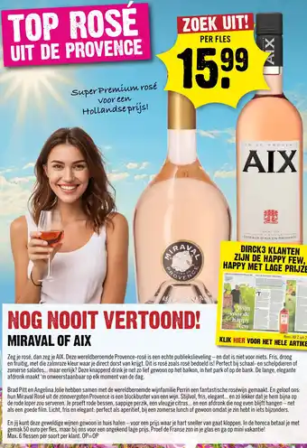 Dirck 3 Miraval of AIX aanbieding