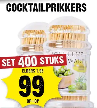 Dirck 3 Cocktailprikkers aanbieding
