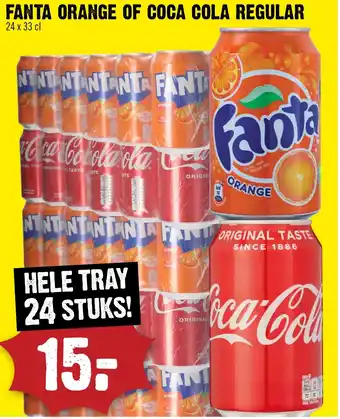 Dirck 3 Fanta orange of coca cola regular aanbieding