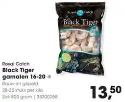 HANOS Royal Catch Black Tiger garnalen 16-20 aanbieding