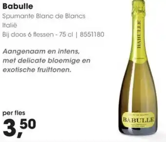 HANOS Babulle Spumante Blanc de Blancs aanbieding