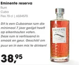 HANOS Eminente reserva Rum aanbieding