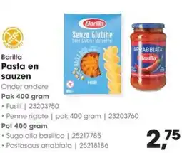 HANOS Barilla Pasta en sauzen aanbieding