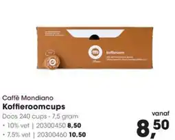 HANOS Caffè Mondiano Koffieroomcups aanbieding
