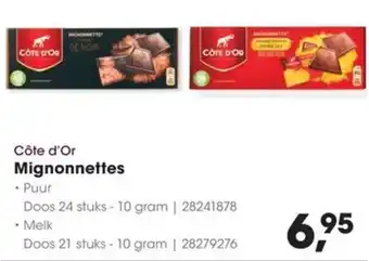 HANOS Côte d'Or Mignonnettes aanbieding