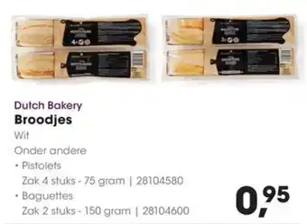 HANOS Dutch Bakery Broodjes aanbieding