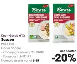 HANOS Knorr Garde d'Or Sauzen aanbieding