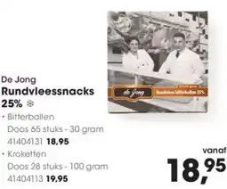 HANOS De Jong Rundvleessnacks 25% aanbieding