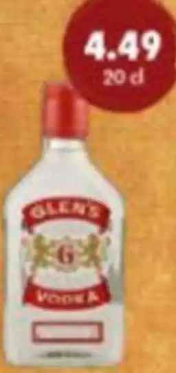 uw topSlijter Glen's Triple Distilled Vodka aanbieding
