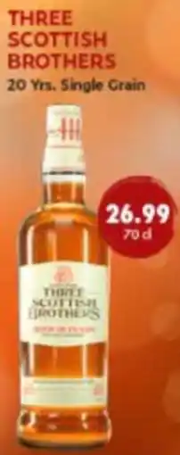 uw topSlijter Three Scottish Brothers 20 Yrs. Single Grain aanbieding