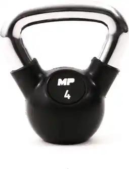 Bol.com Muscle Power Rubberen Kettlebell - Zwart - 4 kg aanbieding