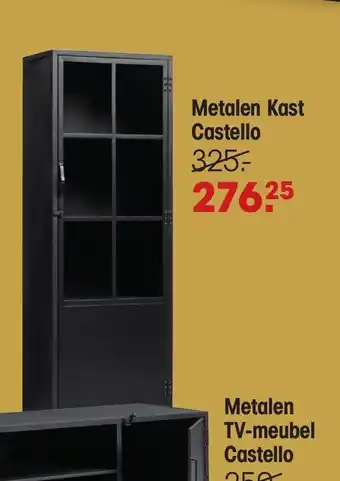 Kwantum Metalen Kast Castello aanbieding