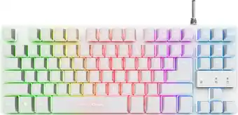 Coolblue Trust GXT833W Thado TKL Gaming Toetsenbord Qwerty Wit aanbieding