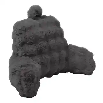 Action Comfortabel rugkussen Pom Pom Fur - antraciet aanbieding