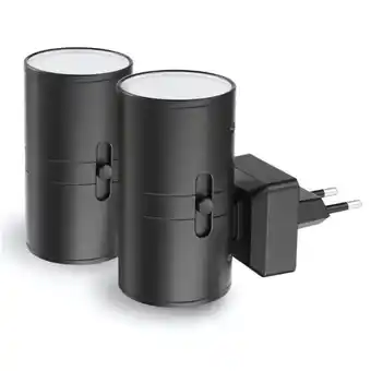 ANWB Goliving Nachtlampje Stopcontact 2 stuks Zwart aanbieding