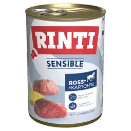 Zooplus Rinti Sensible 6 x 400 g - Rund, Kippenlever en Aardappel aanbieding