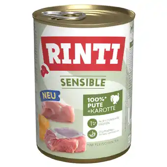 Zooplus Rinti Sensible 6 x 400 g - Kalkoen & Wortel aanbieding