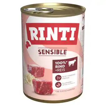 Zooplus Rinti Sensible 6 x 400 g - Rund & Rijst aanbieding