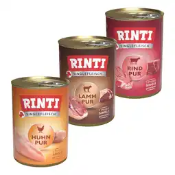 Zooplus 6 x 400 g RINTI Gemengd Probeerpakket Hondenvoer - Sensible Puur Mixpakket aanbieding