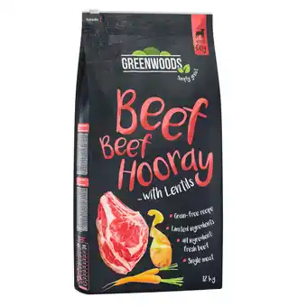 Zooplus 2x12kg Rund met Linzen, Aardappel en Wortel Greenwoods Hondenvoer aanbieding
