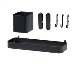 IKEA SkÅdis zwarte opbergset: beker, clips, haken aanbieding
