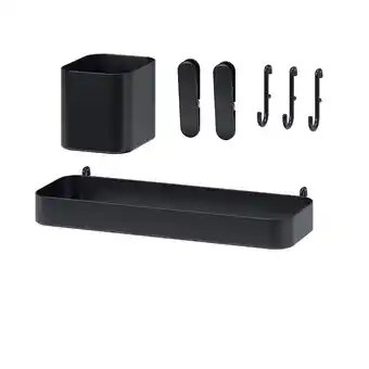 IKEA SkÅdis zwarte opbergset: beker, clips, haken aanbieding