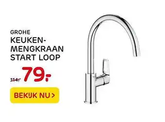 Praxis Grohe keukenmengkraan start loop aanbieding