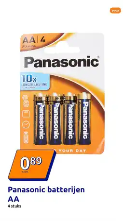 Action Panasonic batterijen AA aanbieding