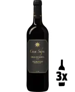 Wijnvoordeel 3 flessen Casa Safra Black Label Gran Reserva Probeerpakket aanbieding