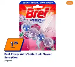 Action Bref Power Activ' toiletblok Flower Sensation aanbieding