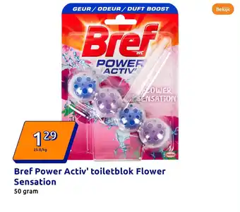 Action Bref Power Activ' toiletblok Flower Sensation aanbieding