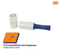 Action TCX stretchfolie met dispenser aanbieding